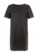 Darling Georgia Leather Look Tunic Dress Black